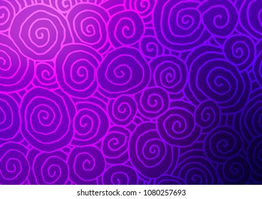 Dark Purple, Pink vector abstract doodle template. Doodles on blurred abstract background with gradient. The doodle design can be used for your web site.