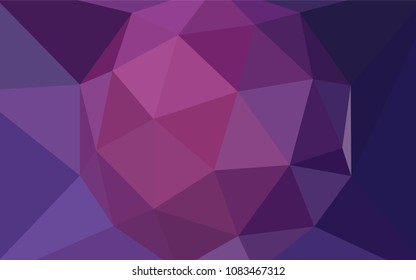 Dark Purple, Pink vector abstract polygonal pattern. Colorful abstract illustration with triangles. Template for cell phone's backgrounds.