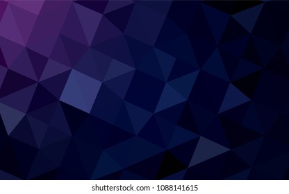 Dark Purple, Pink vector abstract polygonal pattern. Colorful illustration in polygonal style with gradient. That new template can be used for your brand book.