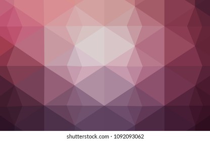 Dark Purple, Pink vector abstract mosaic pattern. Geometric illustration in Origami style with gradient.  Triangular pattern for your business design.