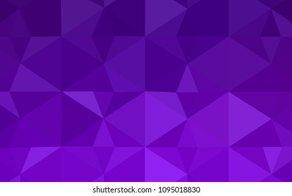 Dark Purple, Pink vector abstract mosaic background. A completely new color illustration in a polygonal style. The best triangular design for your business.