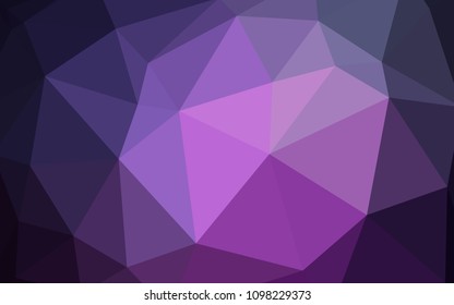 Dark Purple, Pink vector abstract polygonal template. Modern abstract illustration with triangles. A new texture for your web site.