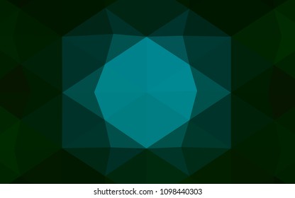 Dark Purple, Pink vector abstract mosaic pattern. A sample with polygonal shapes. Triangular pattern for your business design.