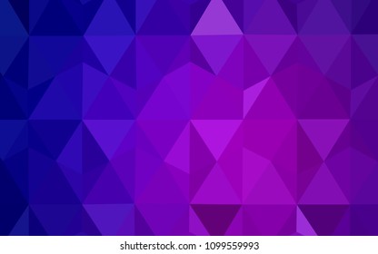 Dark Purple, Pink vector abstract polygonal template. Colorful illustration in abstract style with triangles. Brand new style for your business design.