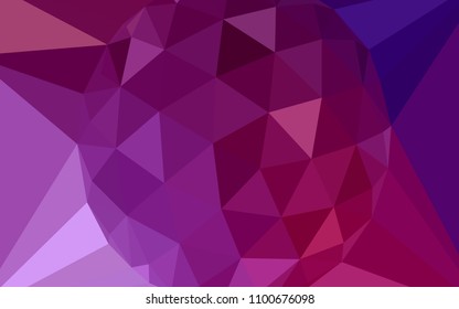 Dark Purple, Pink vector abstract mosaic background with a diamond. Colorful illustration in a polygonal style. Template for cell phone's backgrounds.