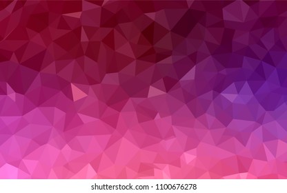 Púrpura Oscura, Pink vectorial fondo policonal abstracto. Elegante ilustración polígonal brillante con gradiente. Diseño poligonal para su sitio web.