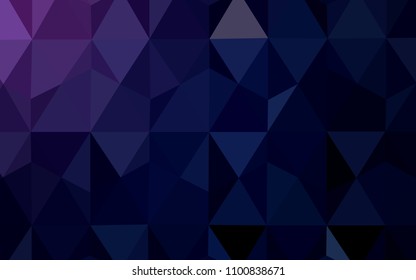 Dark Purple, Pink vector abstract mosaic background. Polygonal abstract illustration with gradient. Completely new template for your banner.