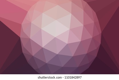 Dark Purple, Pink vector abstract mosaic backdrop with a diamond. Illustration in Origami style with gradient.  Pattern for a brand book's backdrop.