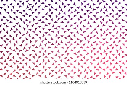 Dark Purple, Pink vector abstract colorful background, which consist of triangles. Pattern with colored triangles on white background.