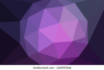 Dark Purple, Pink vector abstract polygonal background. Geometric illustration in Origami style with gradient.  Pattern for a brand book's backdrop.