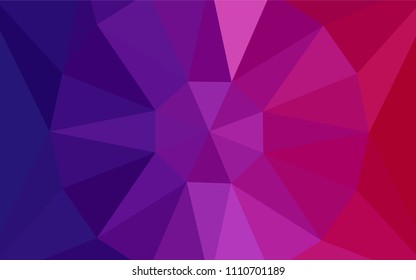 Dark Purple, Pink vector abstract mosaic pattern with a diamond. Shining colorful illustration with triangles. Best triangular design for your business.