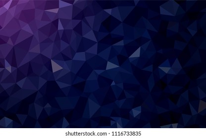 Dark Purple, Pink vector abstract polygonal pattern. Shining polygonal illustration, which consist of triangles. Polygonal design for your web site.