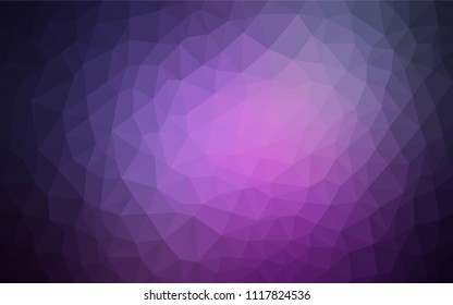 Dark Purple, Pink vector abstract mosaic pattern. A sample with polygonal shapes. Pattern for a brand book's backdrop.