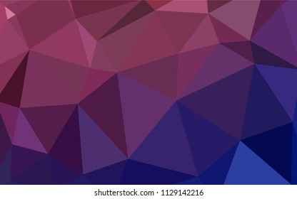 Dark Purple, Pink vector abstract polygonal pattern. Colorful abstract illustration with triangles. Completely new template for your banner.