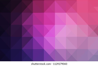 Dark Purple, Pink vector abstract polygonal pattern. Modern abstract illustration with triangles. A new texture for your web site.