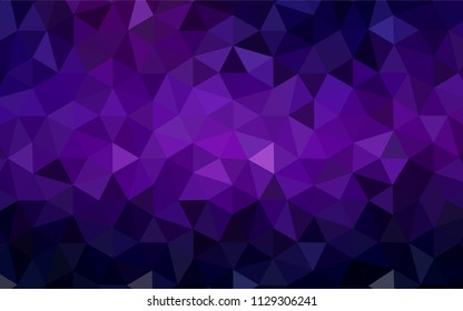 Dark Purple, Pink vector abstract mosaic backdrop. Geometric illustration in Origami style with gradient.  Brand new style for your business design.