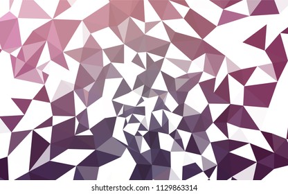 Dark Purple, Pink vector abstract polygonal pattern. Creative illustration in halftone style with triangles. New template for your brand book.
