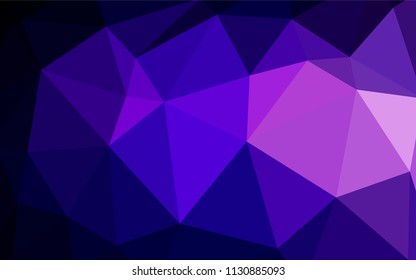 Dark Purple, Pink vector abstract polygonal template. A sample with polygonal shapes. New template for your brand book.