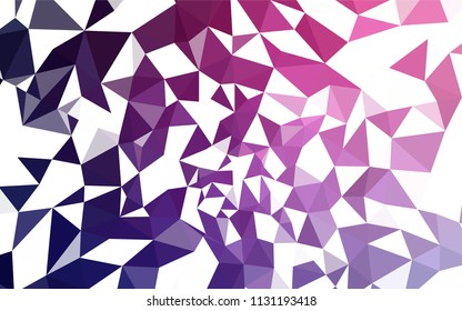 Dark Purple, Pink vector abstract polygonal template. Creative illustration in halftone style with triangles. Completely new template for your banner.