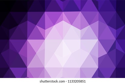Dark Purple, Pink vector abstract mosaic backdrop. A sample with polygonal shapes. A completely new design for your leaflet.