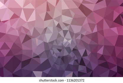 Dark Purple, Pink vector abstract polygonal template. Polygonal abstract illustration with gradient. Best triangular design for your business.