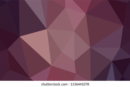 Dark Purple, Pink vector abstract polygonal background. Colorful abstract illustration with triangles. Brand new style for your business design.