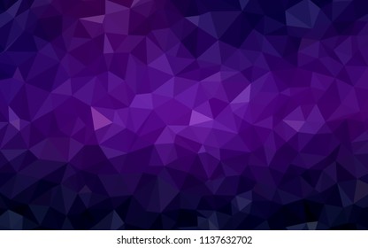 Dark Purple, Pink vector abstract mosaic backdrop. A completely new color illustration in a polygonal style. New template for your brand book.