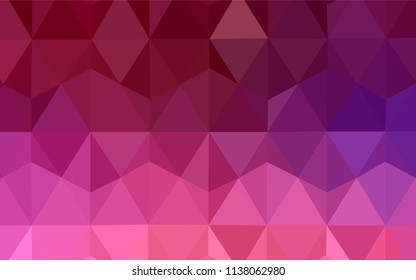 Dark Purple, Pink vector abstract mosaic pattern. Modern abstract illustration with triangles. A new texture for your web site.