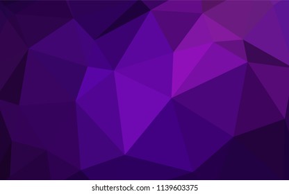 Dark Purple, Pink vector abstract mosaic background. Colorful illustration in abstract style with triangles. New template for your brand book.