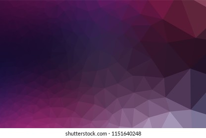 Dark Purple, Pink vector abstract mosaic pattern. Shining illustration, which consist of triangles. The polygonal design can be used for your web site.