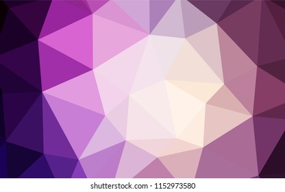 Dark Purple, Pink vector abstract polygonal pattern. Colorful abstract illustration with triangles. A completely new design for your leaflet.