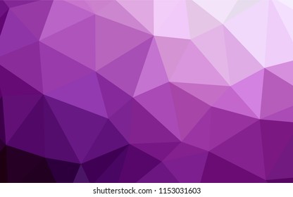 Dark Purple, Pink vector abstract polygonal template. Colorful abstract illustration with triangles. Completely new template for your banner.