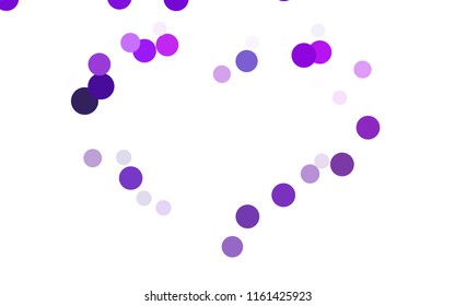 Dark Purple, Pink vector abstract pattern with circles. Geometry template for your business design. Background with colored spheres.