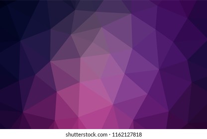 Dark Purple, Pink vector abstract polygonal texture. A completely new color illustration in a vague style. The template can be used as a background for cell phones.