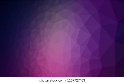 Dark Purple, Pink vector abstract polygonal texture. A vague abstract illustration with gradient. A completely new template for your business design.
