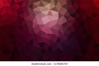 Dark Purple, Pink vector abstract mosaic background. Shining polygonal illustration, which consist of triangles. Polygonal design for your web site.