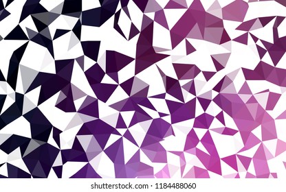 Dark Purple, Pink vector abstract mosaic pattern. Elegant bright polygonal illustration with gradient. A new texture for your web site.