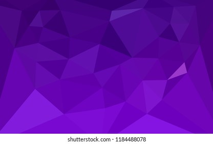 Dark Purple, Pink vector abstract polygonal pattern with a heart in a centre. Abstract illustration with an elegant triangles. Completely new template for your banner.