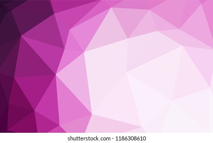 Dark Purple, Pink vector abstract mosaic pattern. Colorful abstract illustration with triangles. Best triangular design for your business.