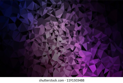 Dark Purple, Pink vector abstract polygonal texture. A sample with polygonal shapes. The polygonal design can be used for your web site.