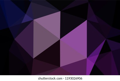 Dark Purple, Pink vector abstract polygonal texture. Creative geometric illustration in Origami style with gradient. The polygonal design can be used for your web site.