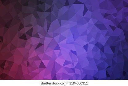 Dark Purple, Pink vector abstract mosaic background. Creative illustration in halftone style with triangles. Pattern for a brand book's backdrop.