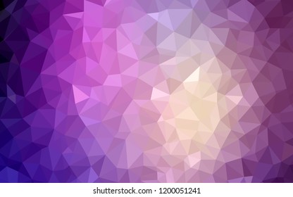 Dark Purple, Pink vector abstract mosaic pattern. Shining polygonal illustration, which consist of triangles. Polygonal design for your web site.