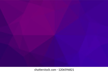 Dark Purple, Pink vector abstract polygonal texture. A vague abstract illustration with gradient. The completely new template can be used for your brand book.