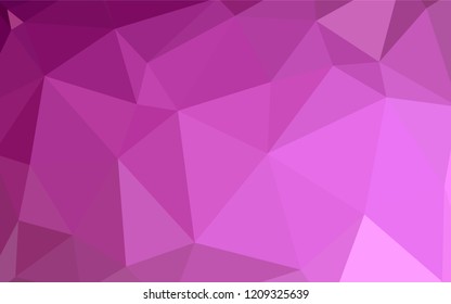 Dark Purple, Pink vector abstract polygonal template. A completely new color illustration in a polygonal style. A new texture for your web site.
