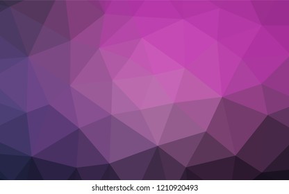 Dark Purple, Pink vector abstract mosaic pattern. An elegant bright illustration with gradient. The polygonal design can be used for your web site.