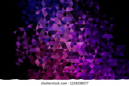 Dark Purple, Pink vector abstract mosaic template. A vague abstract illustration with gradient. A completely new design for your business.