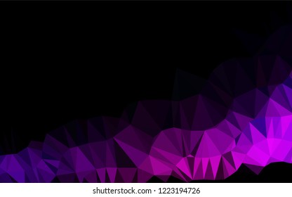 Dark Purple, Pink vector abstract mosaic backdrop. Creative illustration in halftone style with gradient. A completely new design for your business.