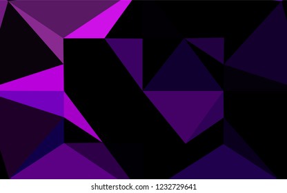 Dark Purple, Pink vector abstract mosaic backdrop. A vague abstract illustration with gradient. A completely new design for your business.