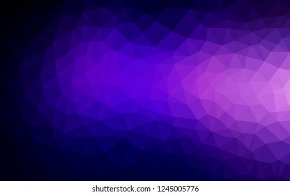 Dark Purple, Pink vector abstract mosaic pattern. Creative geometric illustration in Origami style with gradient. Best triangular design for your business.